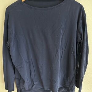 Lululemon back in action Midnight Navy Blue Long Sleeve Top 6